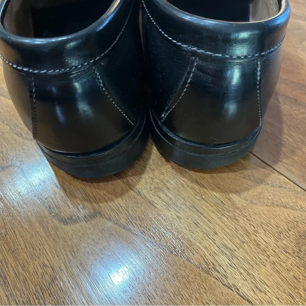 L.L. Bean Black Leather Oxford Tassel Loafers 12B Made in USA‎